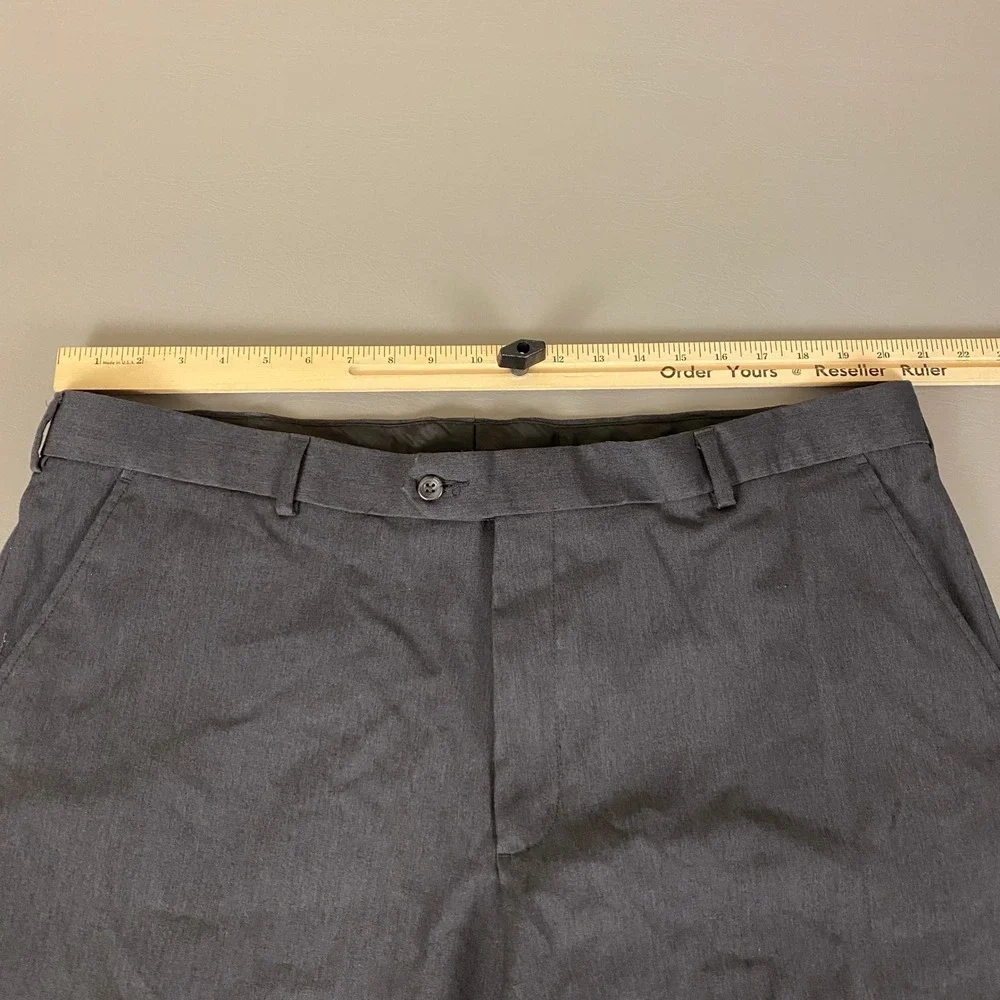 George Dress Pants Graphite‎ Gray Men's 42x30 Polyester Blend Business Casual